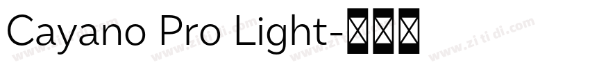 Cayano Pro Light字体转换